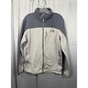 North Face Jacket Mens Medium Full Zip Fleece Outdoor Warm Pockets Lightweight